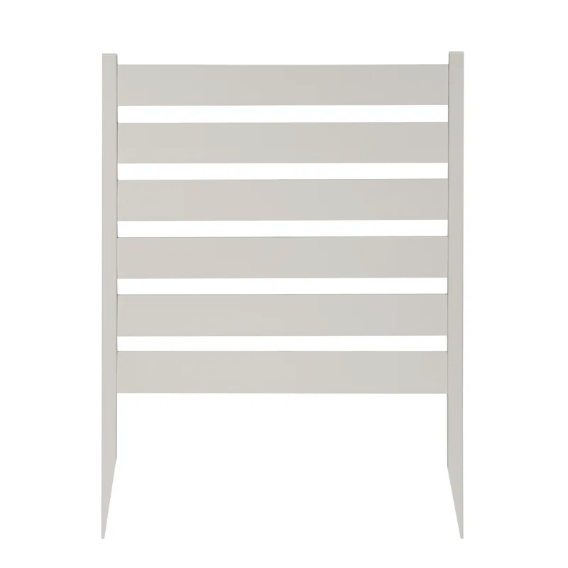 Zippity Outdoor Products 26in H x 24in W (3 Panels) No Dig Zippity Maui Fence Kit, Charcoal Color WoodTek Vinyl Fence Panel, Temporary Outdoor Border for Garden, Easy Install DIY Fence for Backyard, Patio, & Deck, ZP19066