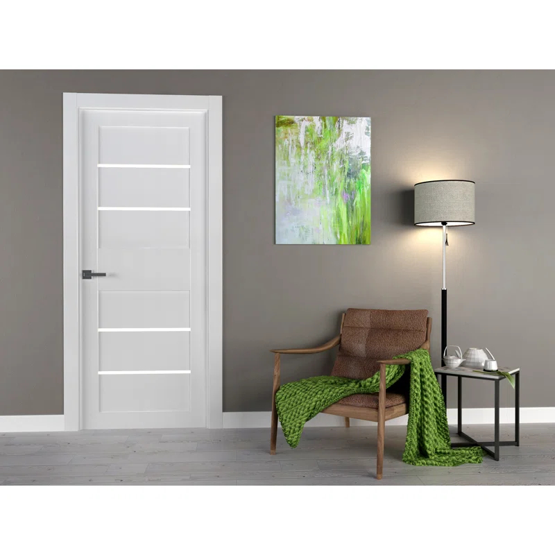 Belldinni Liah Paneled Wood and Glass Prefinished Standard Door Slab