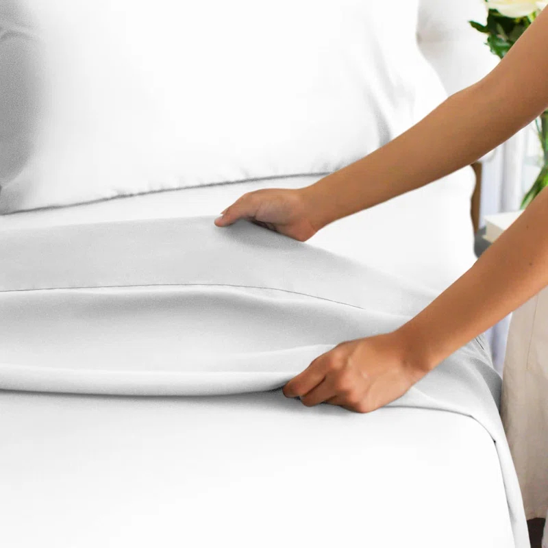 CGK Linens Premium Rayon From Bamboo 4 Piece Deep Pocket Ultra Soft & Cooling Sheet Set