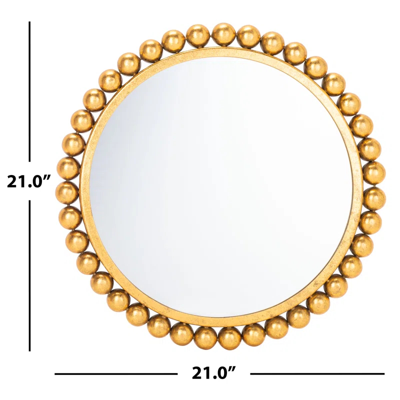 Everly Quinn Savoie Metal Flat Wall Mirror