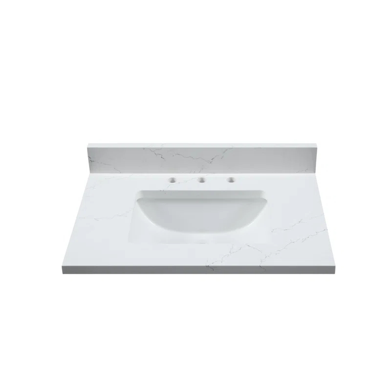 Sagehill Designs Chantilly 31'' Quartz Single Bathroom Vanity Top with Sink