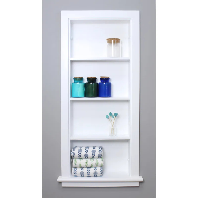 14X36 Aiden Recessed Wall Niche With Plain Back And Three Shelves