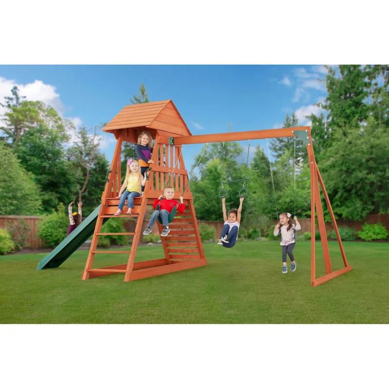 Creative Cedar Designs Chalet Complete Wooden Swing Set
