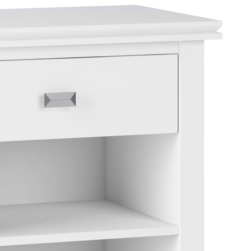 Simpli Home Artisan 24"W Solid Wood Nightstand with Drawer and Shelves