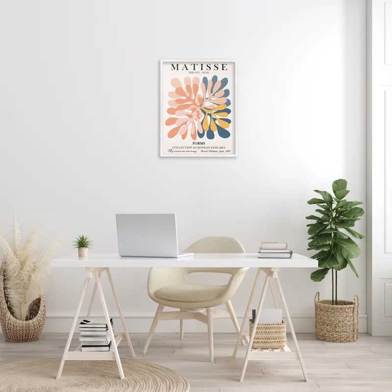 Stupell Industries Classical Matisse Painting Cut Out Forms Traditional Abstract - Graphic Art Print