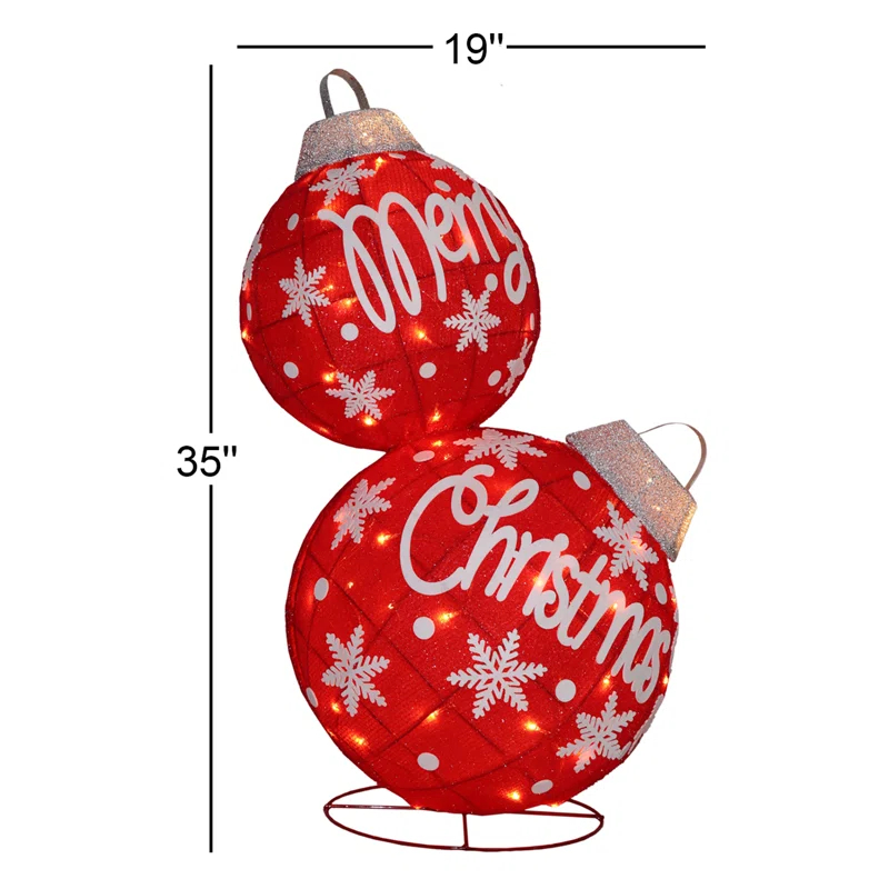 Northlight Seasonal Stacked Ornament Balls Outdoor Christmas Decoration Lights