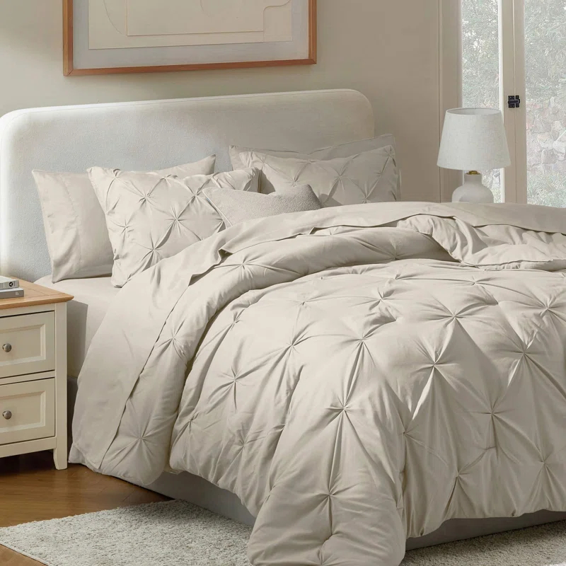 Bed-in-A-Bag Pleated Comforter Set with Bed Sheets