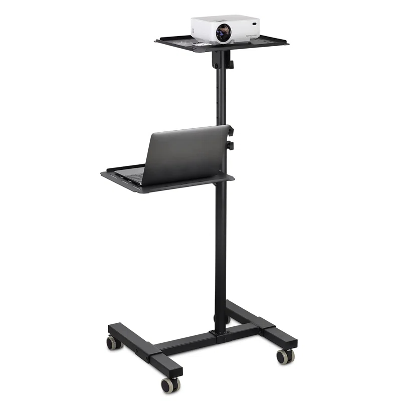 Mount-it Mount-It! Mobile Projector and Laptop Stand with 2 Shelves, Rolling Cart