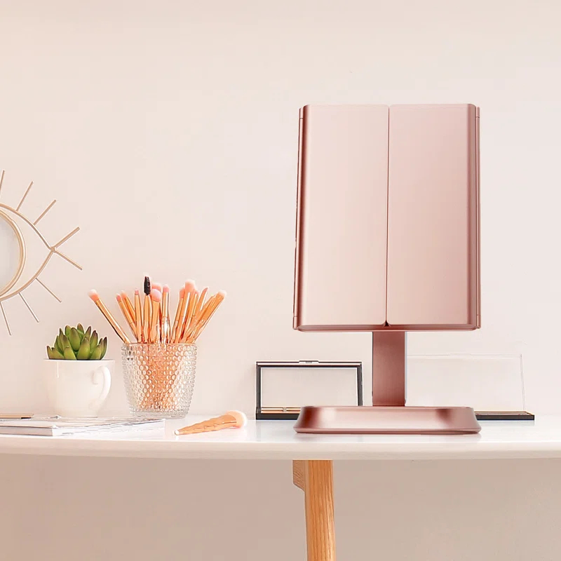 Fancii Modern Lighted Magnifying Makeup Mirror