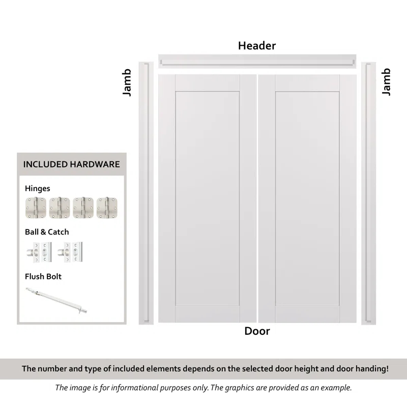 Belldinni Della Solid Manufactured Wood and Glass Paneled Prefinished Standard Double Door
