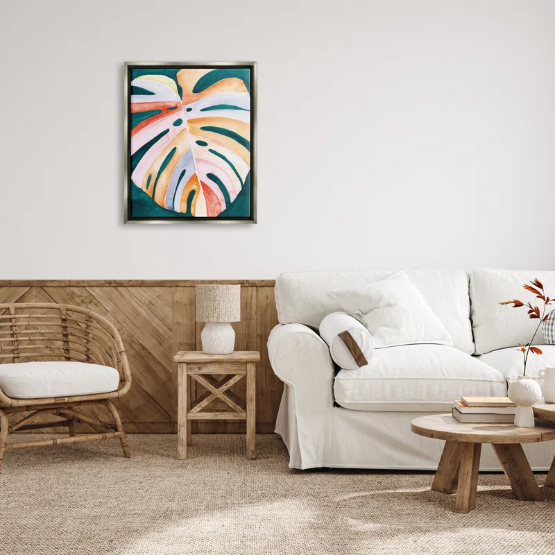 Stupell Industries " Tropical Monstera Leaf " by Jennifer Paxton Parker Painting Print