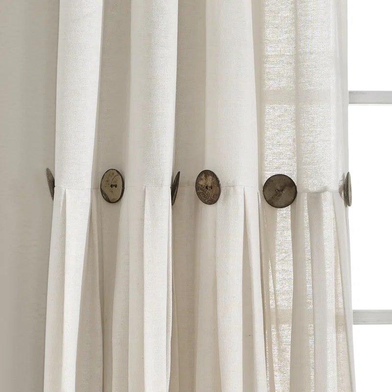 Lush Decor Beckham Window Semi-Sheer Rod Pocket Single Curtain Panel
