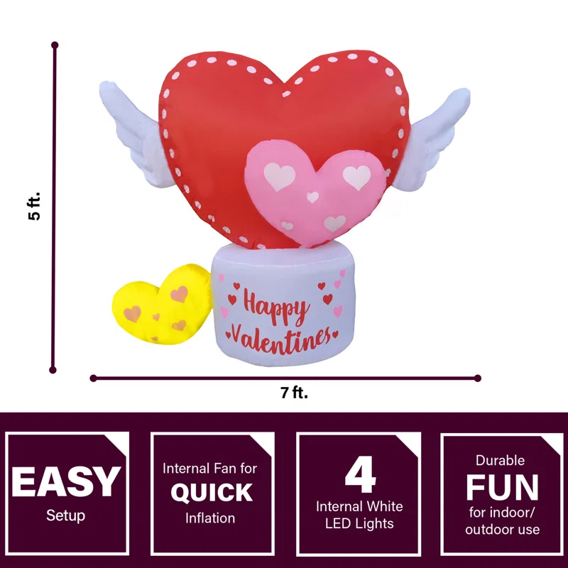 Fraser Hill Farm Heart with Wings Inflatable