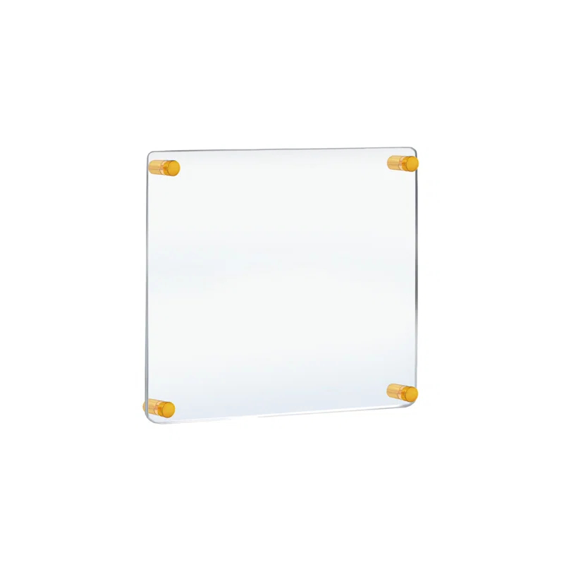 Azar Displays Floating Acrylic Gallery Wall Set of Four Floating Frames with Stand Off Caps: 16” x 16” Graphic Size, Overall Frame Size: 20” x 20” (Set of 4)