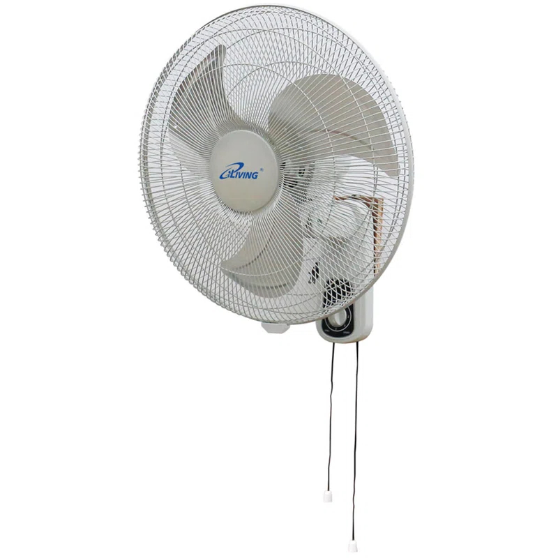 iLIVING ILG8IN18X Glow Oscillating Wall Mount Fan with Adjustable Tilt, 18-inch, 3 Speed, Metal Grille and Blade, 90 Degree Oscillation, Airflow 1650CFM, Ideal for Home, Bedroom, Gym & Office, Greenhouse