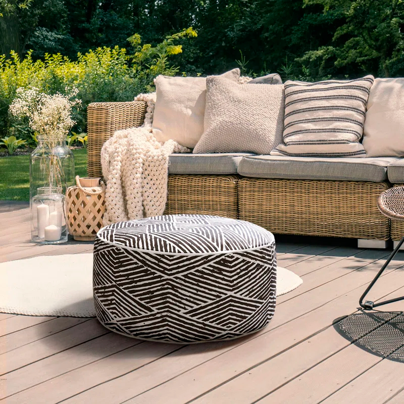 Costa Portable Water Repellent Inflatable Round/Cube Ottoman