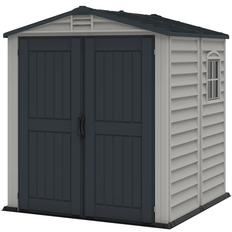 Duramax Building Products Storemate Plus 6 ft. 3 in. W x 6 ft. 3 in. D Plastic Storage Shed