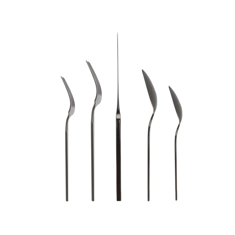Godinger Silver Art Co Oliver Mirrored 18/10 Stainless Steel Flatware 20 Piece, Service For 4