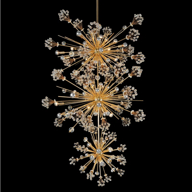 Constellation 50 - Light Dimmable Sputnik Modern Linear Chandelier