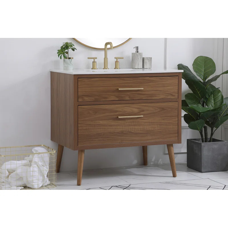 Elegant Kitchen and Bath Elegant Kitchen and Bath 36 Inch Bathroom Vanity in White
