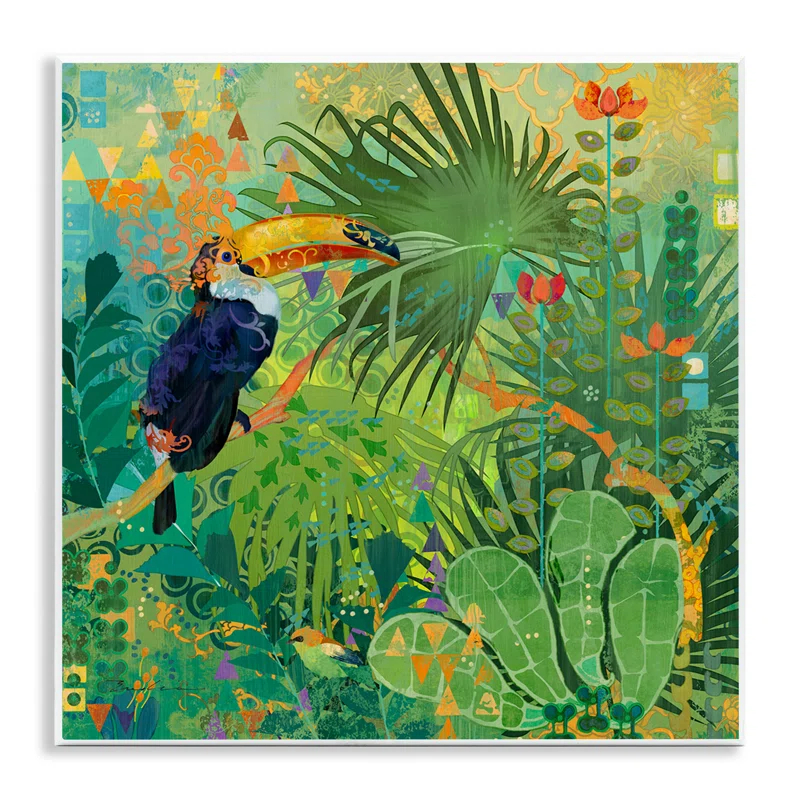 Stupell Industries " Toucan Rainforest Nature " by Evelia Designs