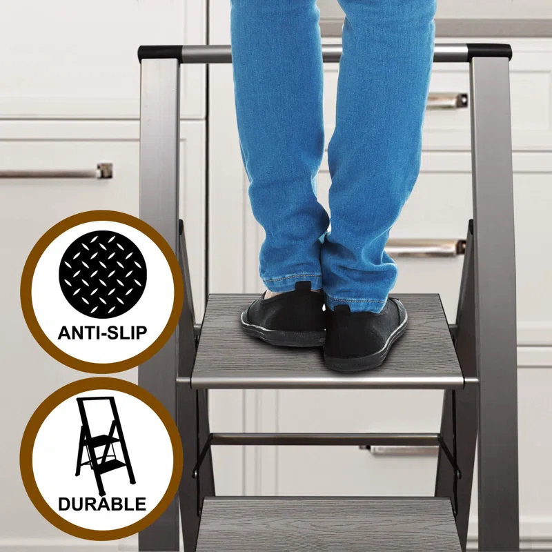 Sorfey Sorfey Step Ladders 2 - Step Steel Lightweight Folding Step Stool