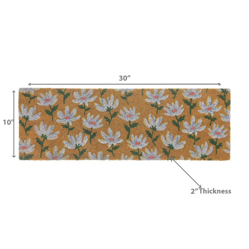 iH casadécor Coir Door Mat Shasta Daisy 10 X 30
