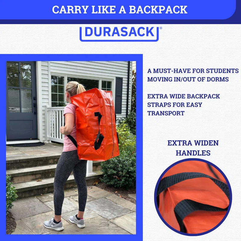 DuraSack DuraSack Moving And Storage Bags, Heavy Duty, 29"L X 15"W X 13"H, 4-Pack