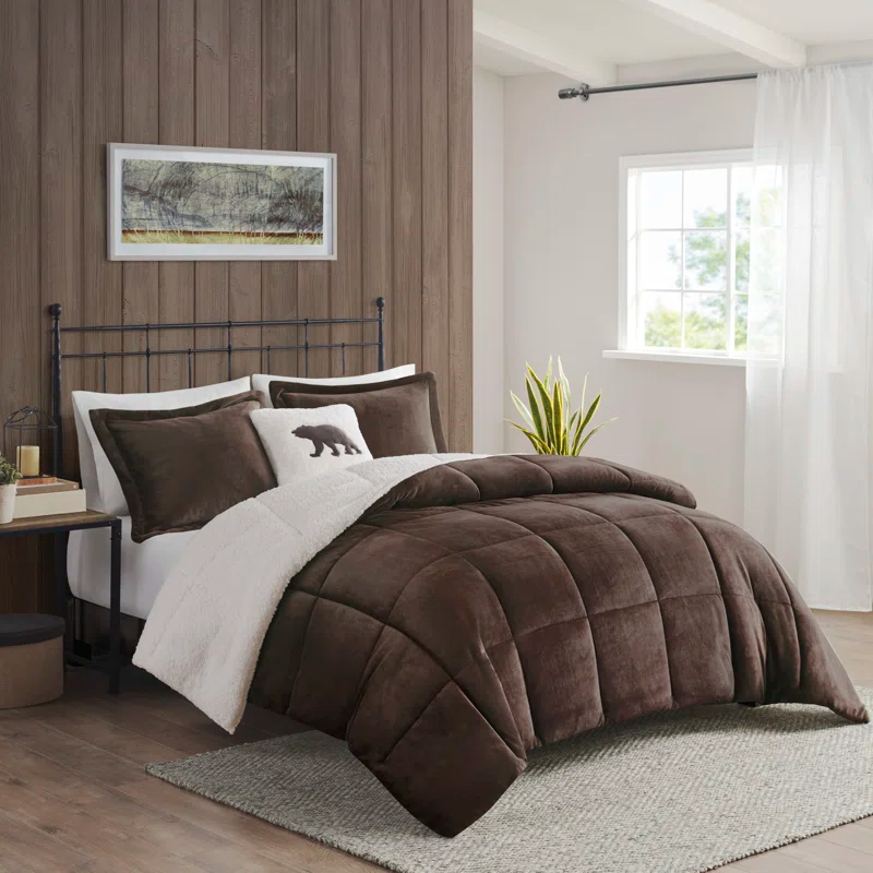 Woolrich Woolrich Alton Plush to Sherpa Down Alternative Comforter Set