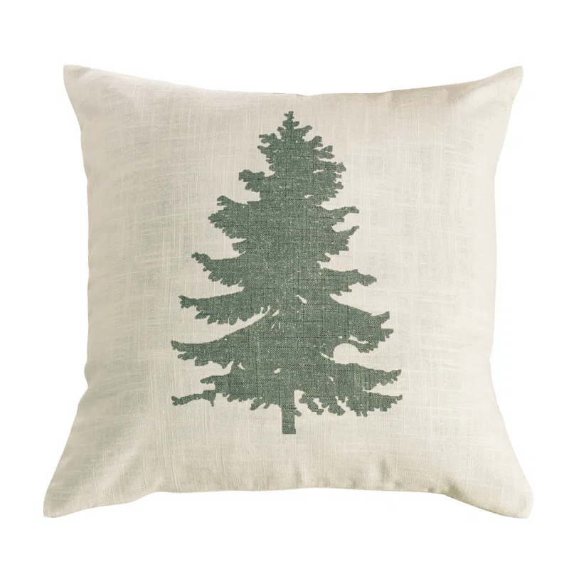 Paseo Road by HiEnd Accents Lodge Pine Cone Green Pine Tree Western Cabin Style Decorative Throw Pillow 18X18 inch