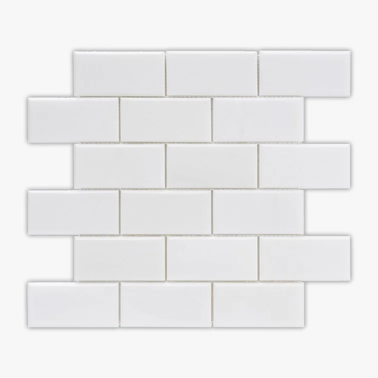 Tile & Mosaic Depot 2" x 4" Marble Brick Joint Mosaic Wall & Floor Tile