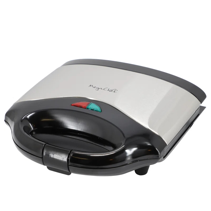 MegaChef MegaChef Electric Compact Aluminum Nonstick Sandwich Maker in Black