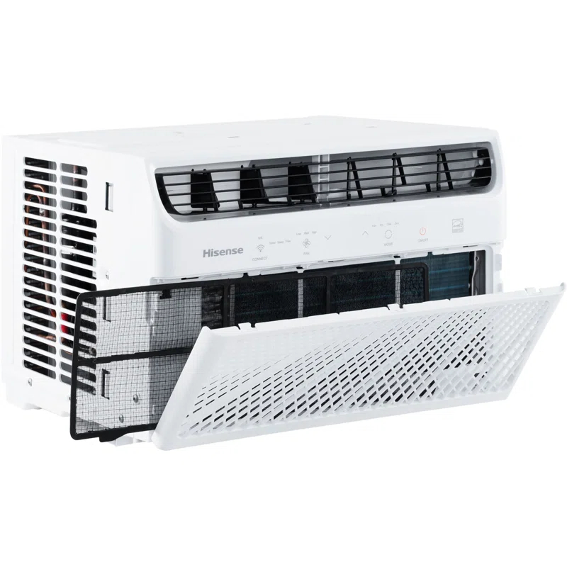 HiSense 8,000 BTU Smart Window Air Conditioner with Wi-fi and Remote Control for Rooms up to 350 sq. ft.