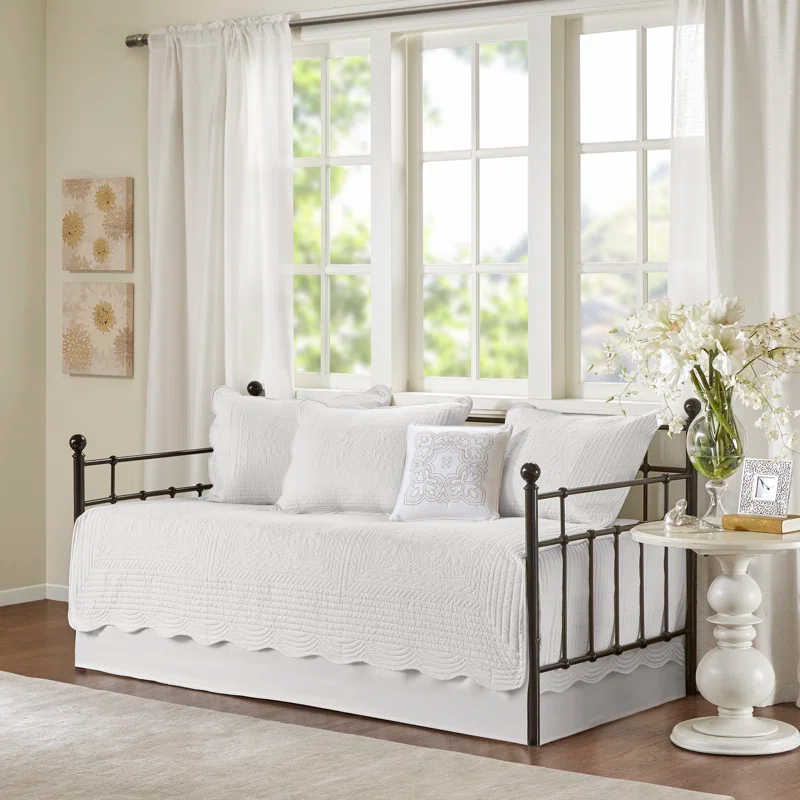 Madison Park Tuscany 6 Piece Reversible Scalloped Edge Daybed Cover Set