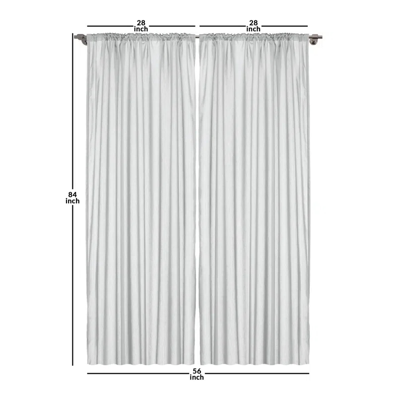 Ambesonne Ambesonne Semi-Sheer Rod Pocket Sliding Panel (Set of 2)