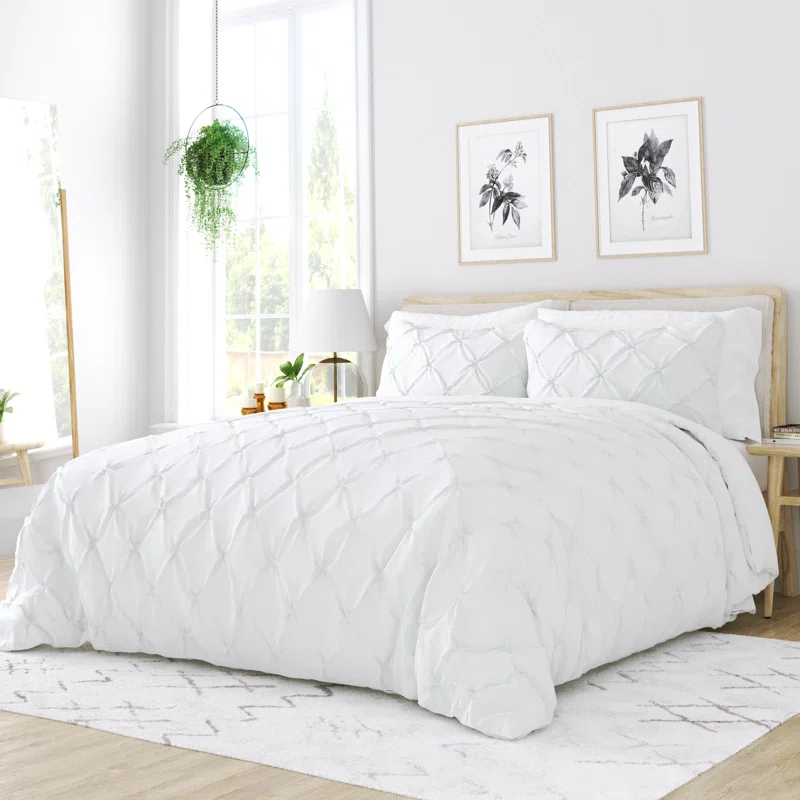 Becky Cameron Pinch Pleat Textured Duvet Cover Set