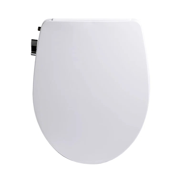 Bio Bidet by BEMIS Slim Zero Round Bidet Toilet Seat, Non-Electric, Dual Nozzles, Slow Close Lid and Night Light SLIMZEROR 000