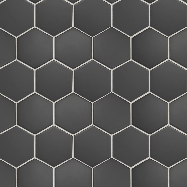 Supreme Tile Porcetile 10.08 in. x 11.64 in. Honeycomb Matte Porcelain Mosaic Wall and Floor Tile