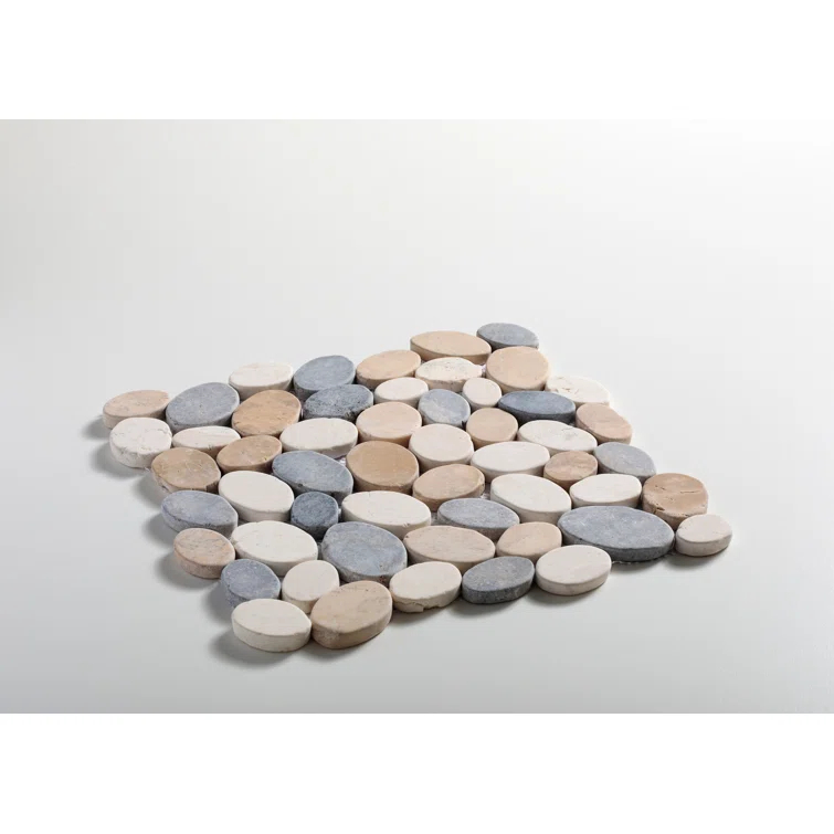 Cruz Bay Studio Natural Stone Pebbles Mosaic Wall & Floor Tile