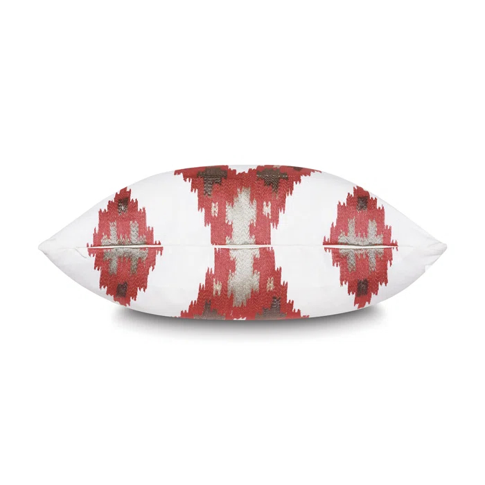 Eastern Accents Embroidered Feather Reversible Throw Pillow