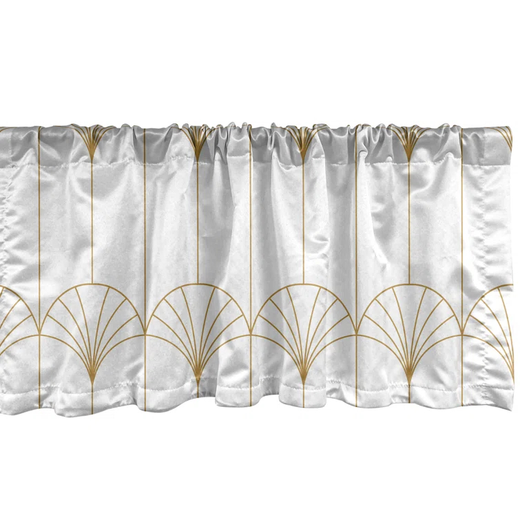 Ambesonne Geometric Tailored 54'' W Window Valance