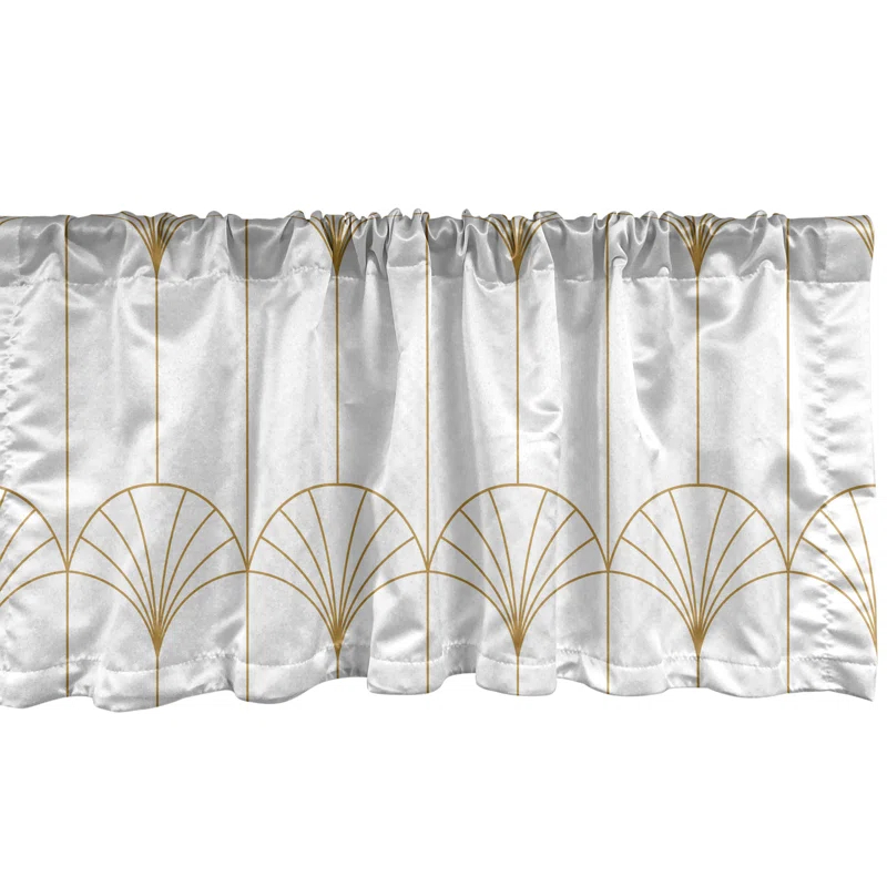 Ambesonne Geometric Tailored 54'' W Window Valance