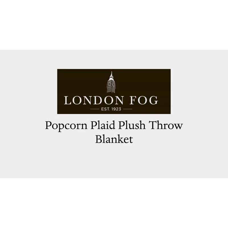 London Fog Popcorn Plaid Plush Throw