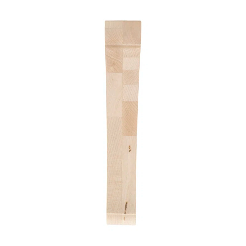 10 in x 1-7/8 in x 7 in Unfinished Small Solid Traditional Plain Wood Bracket Corbel