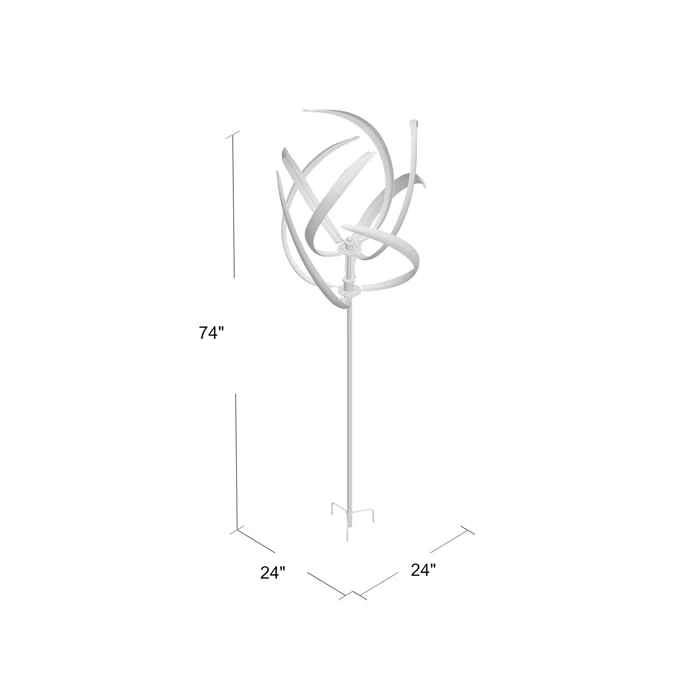 Latitude Run® Grovesend Metal Abstract Rotator