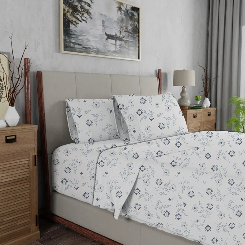 Color Sense Brushed Cotton Blend Lightweight Sheet Set