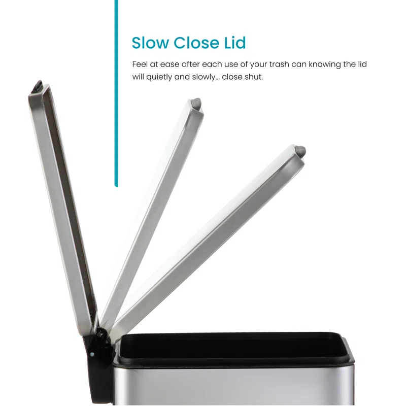 2.5 Gallon Slim Trash Can, for Bathroom and Office