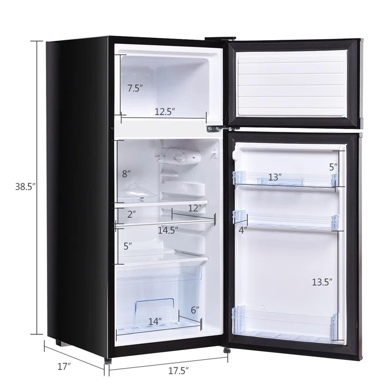 Giantex Giantex 3.4 Cubic Feet Freestanding Mini Fridge with Freezer