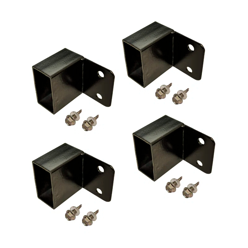 ALEKO ALEKO Black Metal Bracket for Posts (Set of 4)