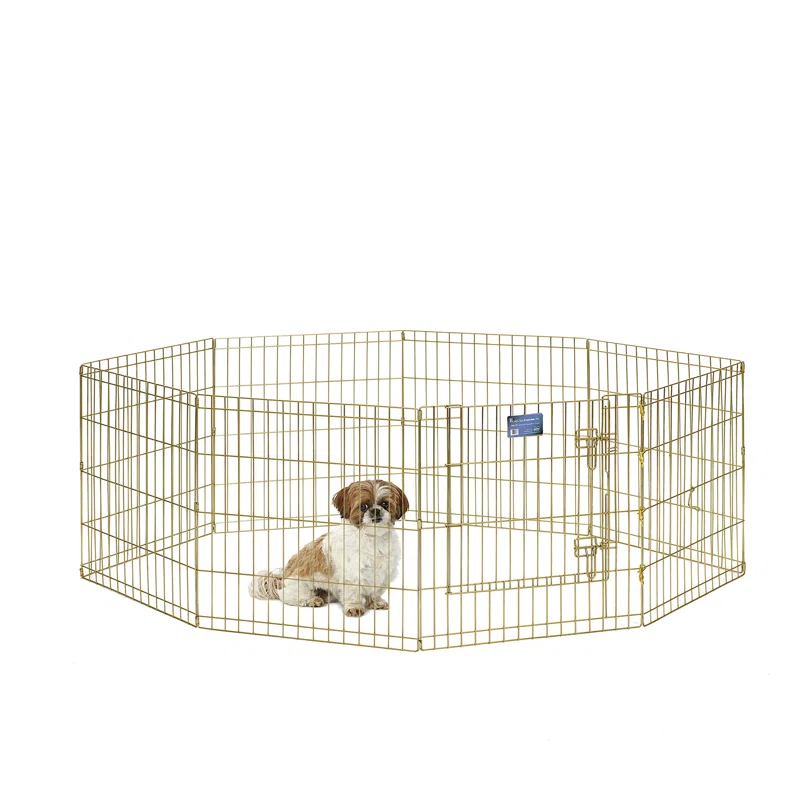 Midwest Homes For Pets MidWest Homes for Pets Gold Zinc Exercise Pen/Pet Playpen with Door
